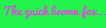Image with Font Color ED41E9 and Background Color 22F44B